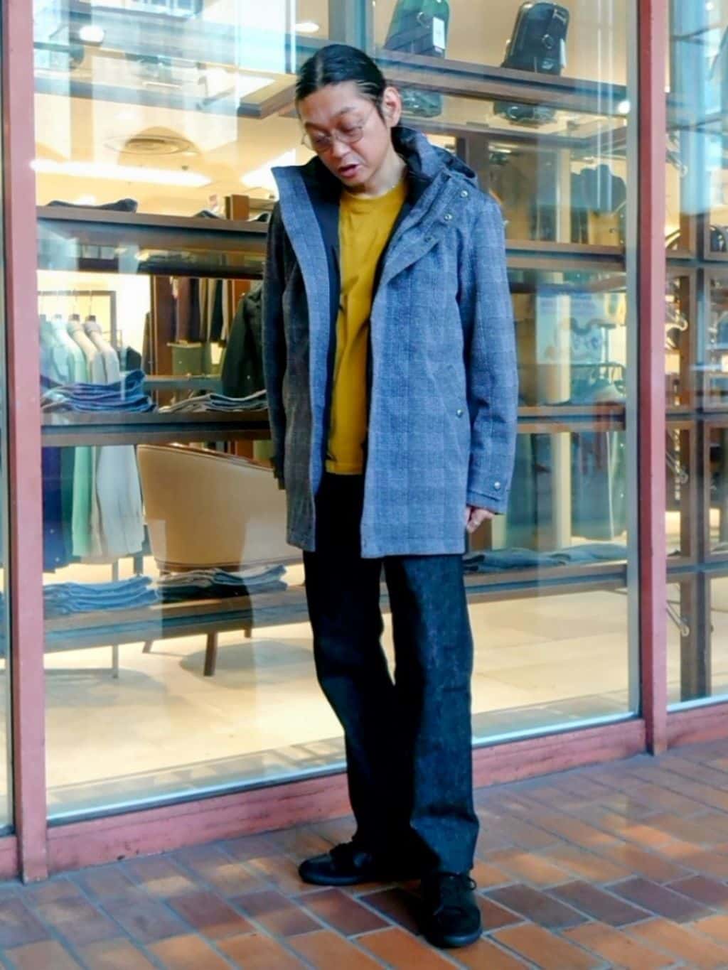 かしげるさんの「TAKEO KIKUCHI｜【3WAY】ジャカード グレンチェック ダウンライナー ブルゾン」を使ったコーディネート