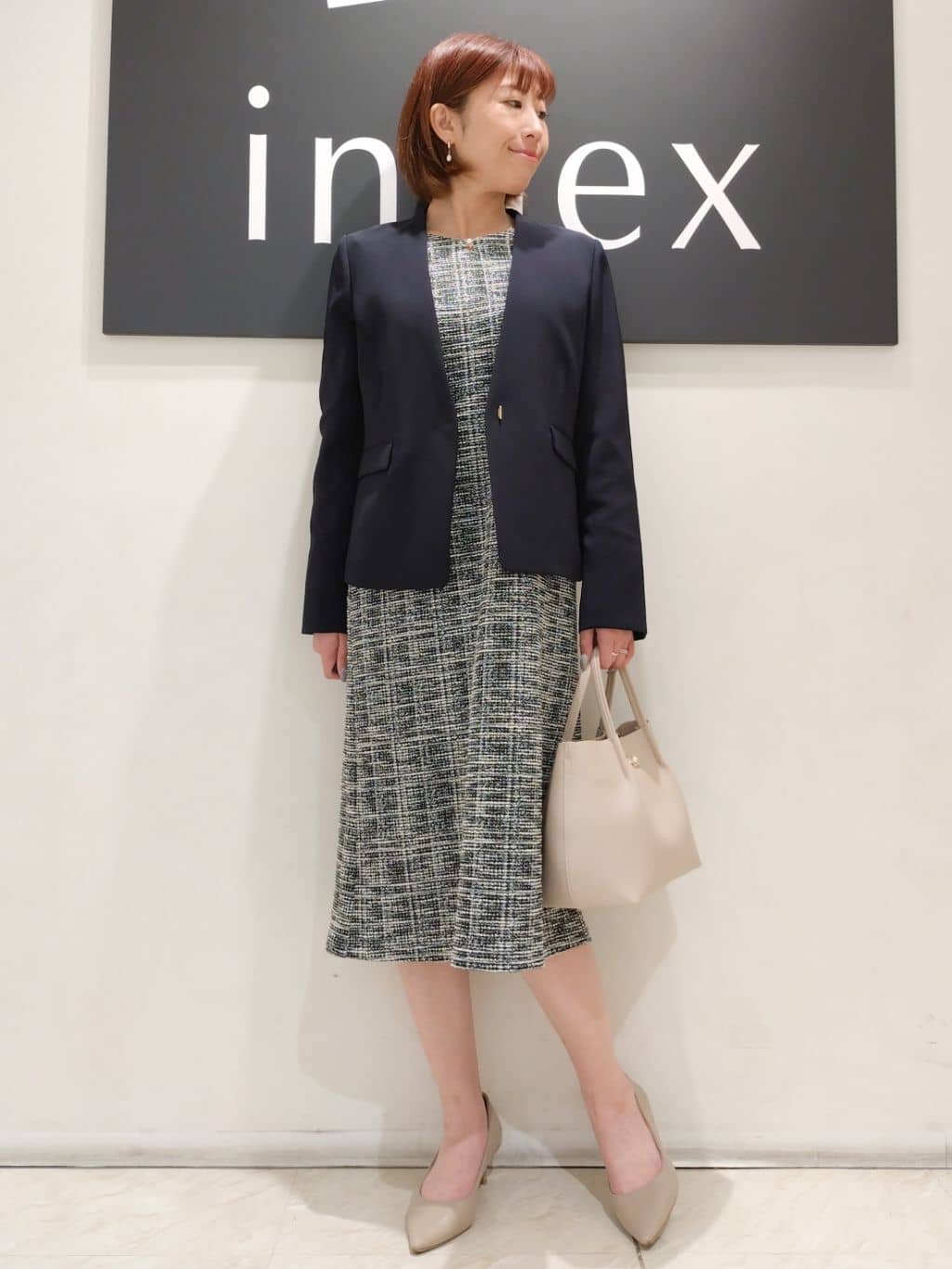 n.さんの「index｜◆《通勤／セットアップ対応》多機能ノーカラージャケット【洗濯機洗い可／防シワ／抗ピル／ストレッチ】」を使ったコーディネート