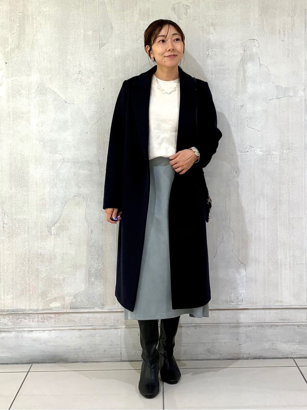 YUさんの「INDIVI｜◆ランダム淡水パール2連ネックレス」を使ったコーディネート