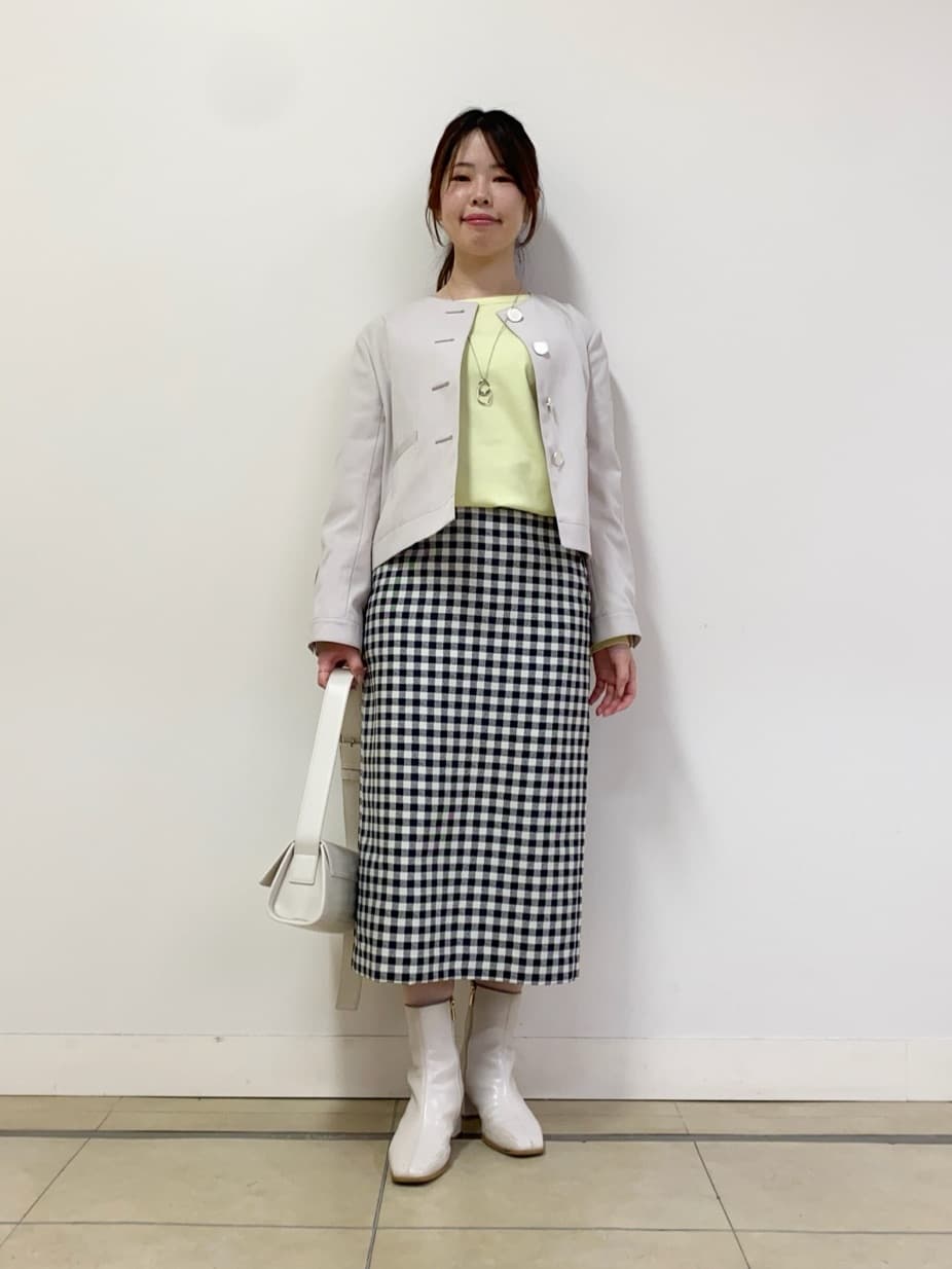 asamiさんの「UNTITLED｜◆【きれいめ/軽羽織り】コットンライク クルーネックジャケット」を使ったコーディネート