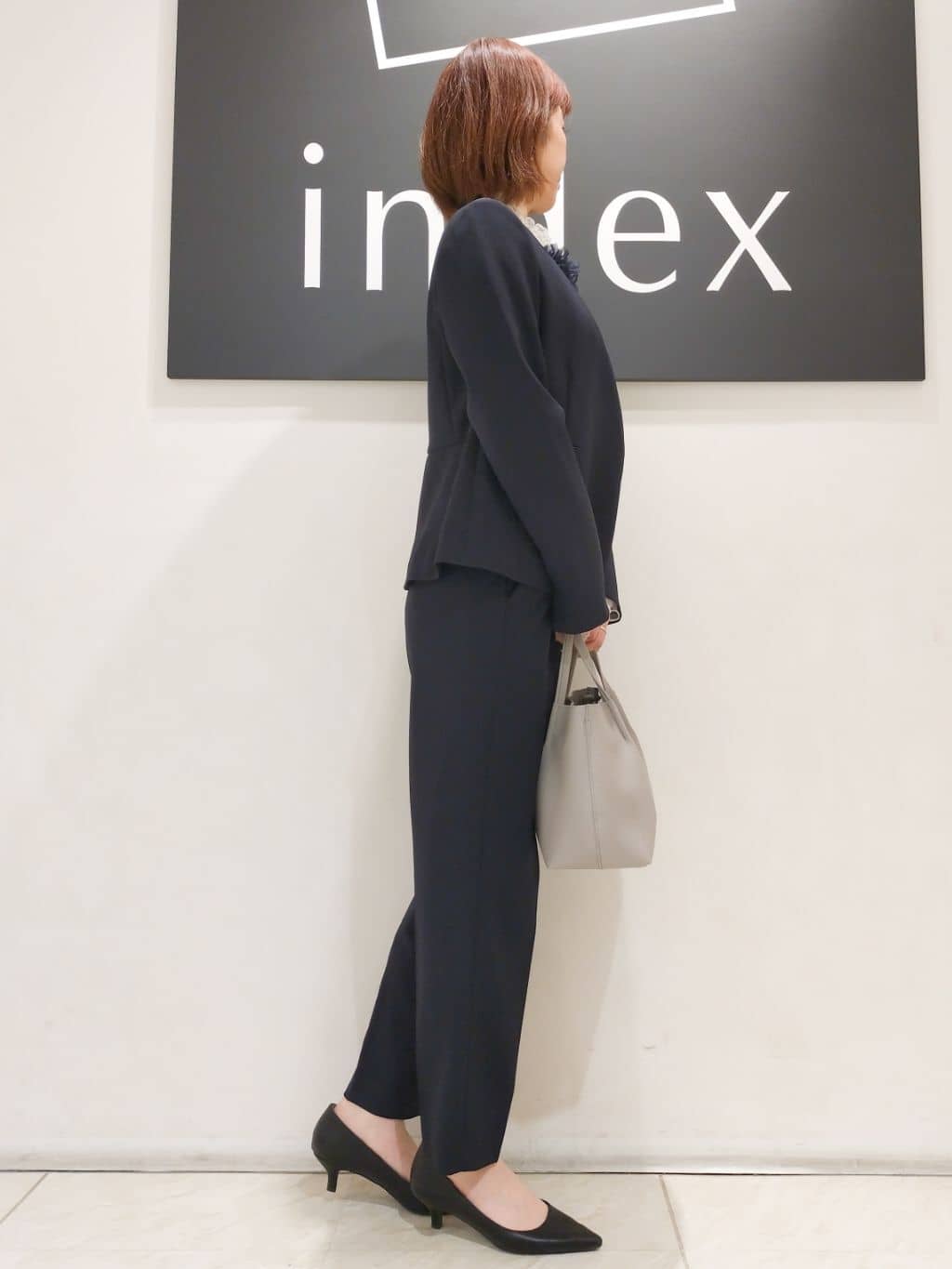 n.さんの「index｜◆《通勤／セットアップ対応》多機能ノーカラージャケット【洗濯機洗い可／防シワ／抗ピル／ストレッチ】」を使ったコーディネート
