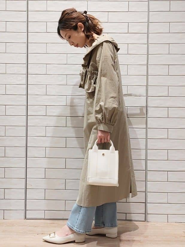 ryonさんの「OPAQUE.CLIP｜◆フリルデザインワンピース【洗濯機洗い可】」を使ったコーディネート