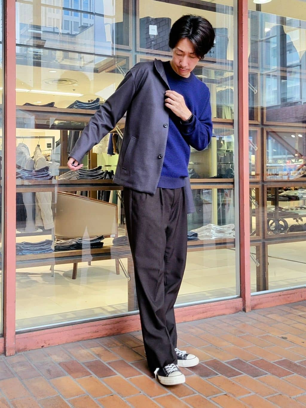 piroyaさんの「TAKEO KIKUCHI｜【DOWN FABRIC】ダウンファブリック スタンドカラーブルゾン」を使ったコーディネート