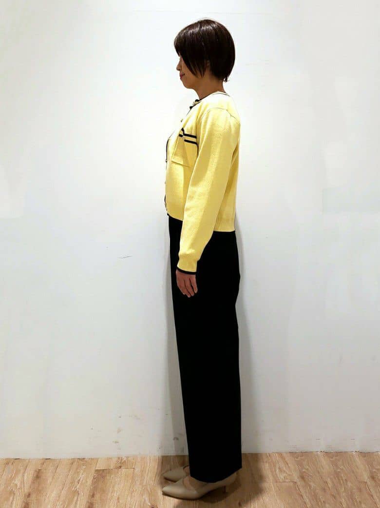 SHIMAKOさんの「OPAQUE.CLIP｜◆配色ラインニット／アンサンブル対応【洗濯機洗い可】」を使ったコーディネート