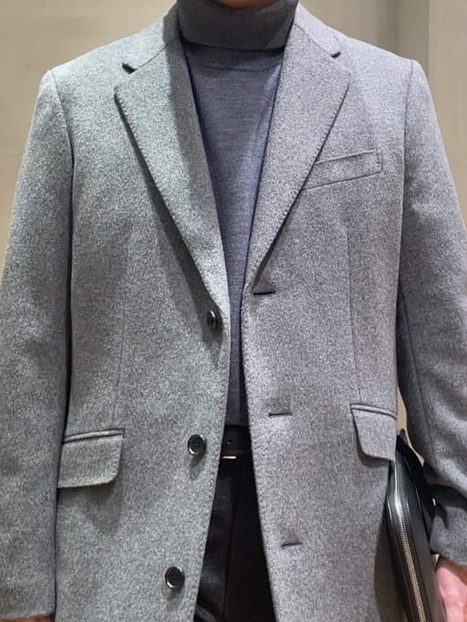 IMAIさんの「TAKEO KIKUCHI｜ウールカシミヤブレンド チェスターコート」を使ったコーディネート