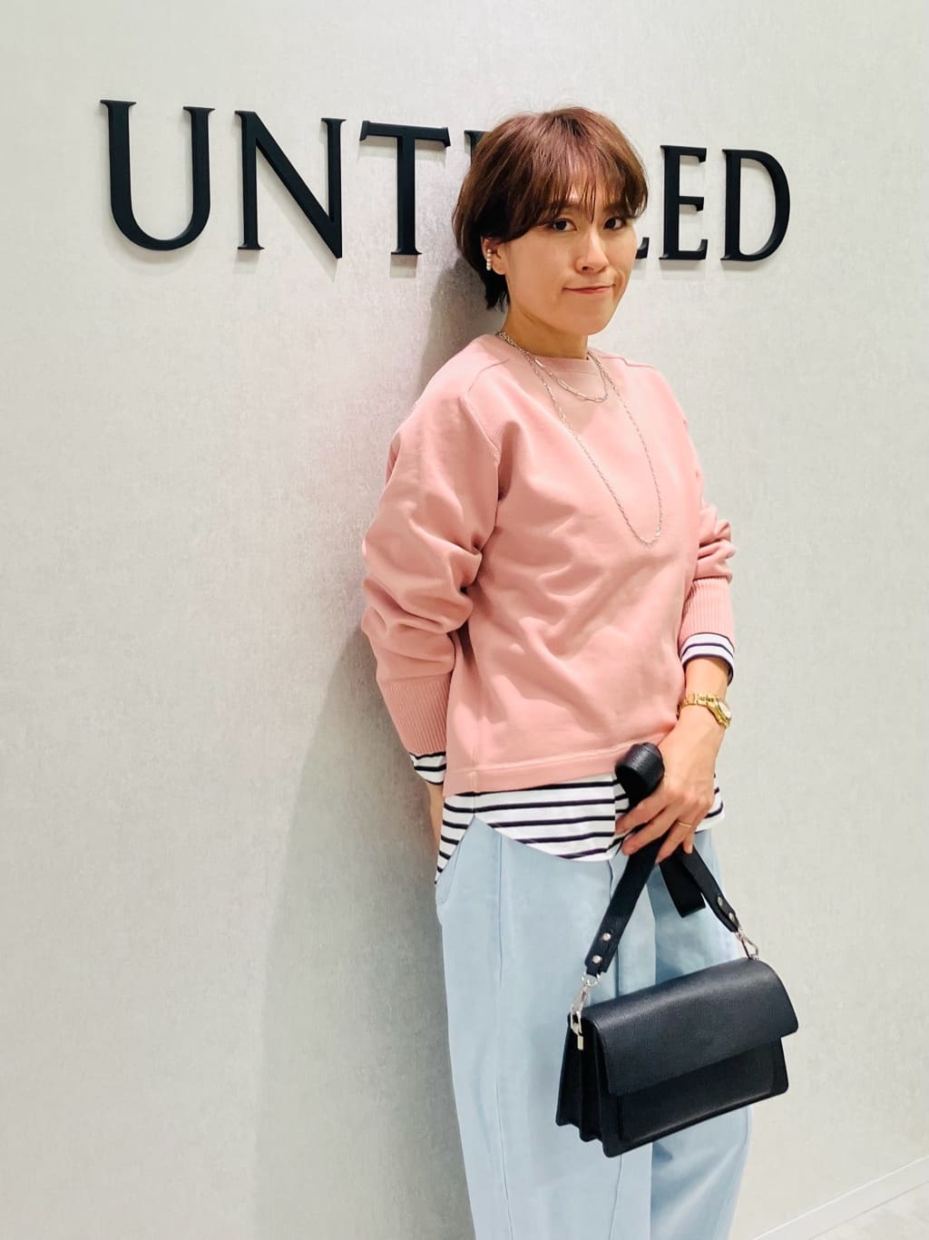 yukiさんの「UNTITLED｜◆カーブシルエット ワイドデニム」を使ったコーディネート
