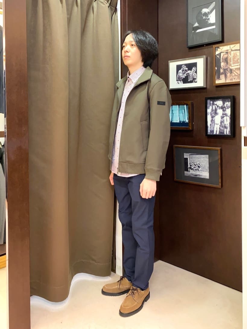 コバヤシさんの「TAKEO KIKUCHI｜ハットモチーフ ジャカード ストライプ シャツ」を使ったコーディネート