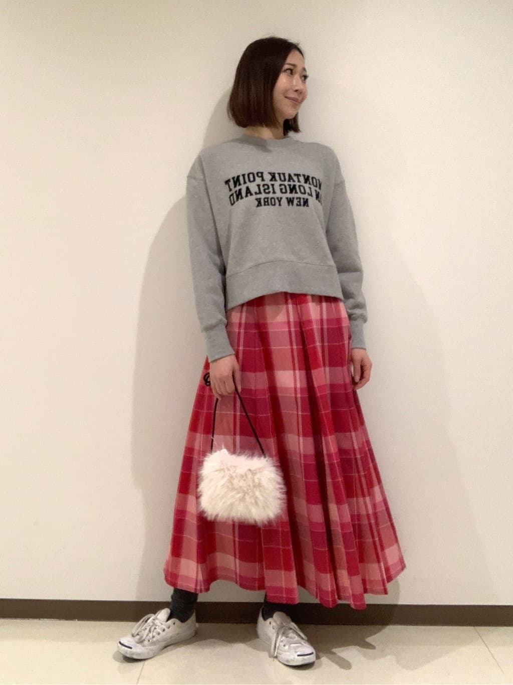 Yukaさんの「Dessin｜◆【ウエストゴム・4サイズ展開】映えチェック柄スカート（XS～L）」を使ったコーディネート