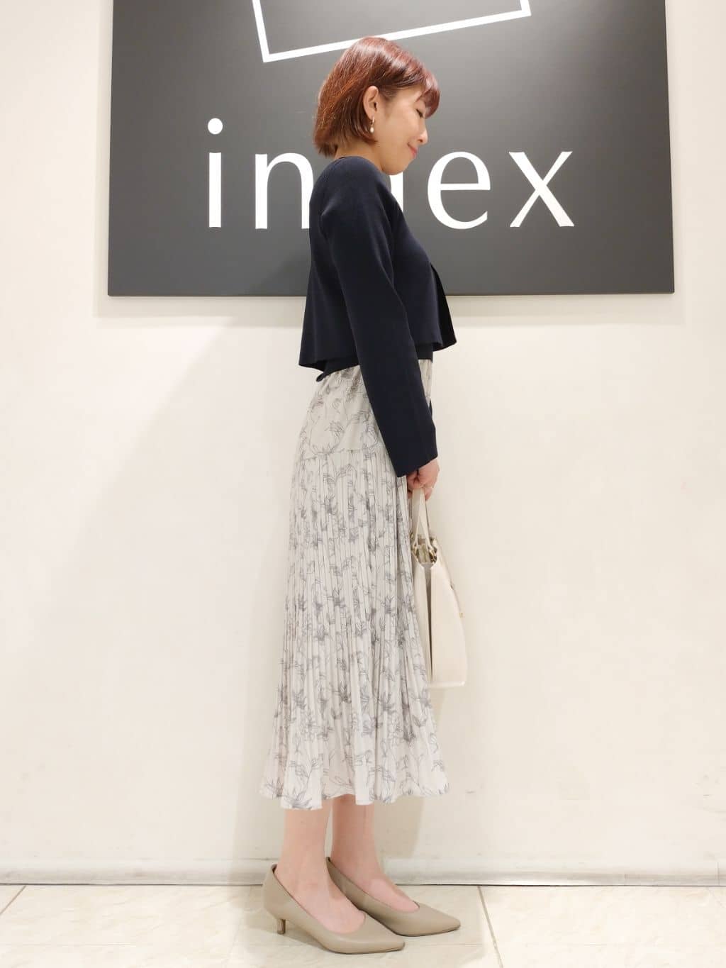 n.さんの「index｜◆《ツインセット》カーディガン&times;ニットドッキングワンピース【洗濯機洗い可】」を使ったコーディネート