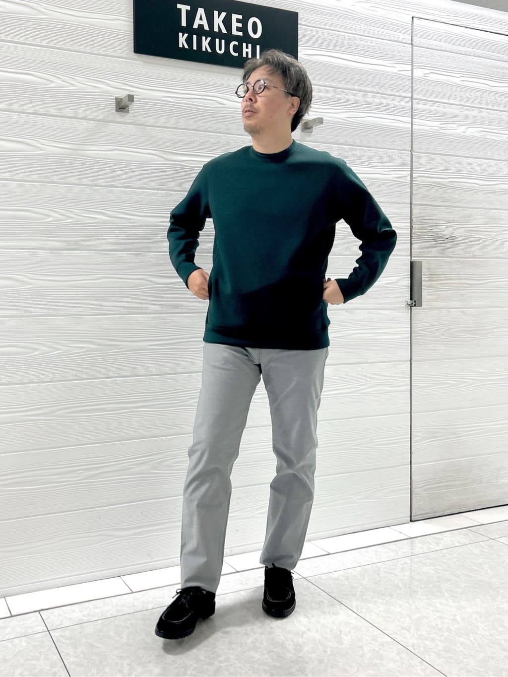 すーさんの「TAKEO KIKUCHI｜【Made in JAPAN】播州織 ストレッチ パンツ」を使ったコーディネート