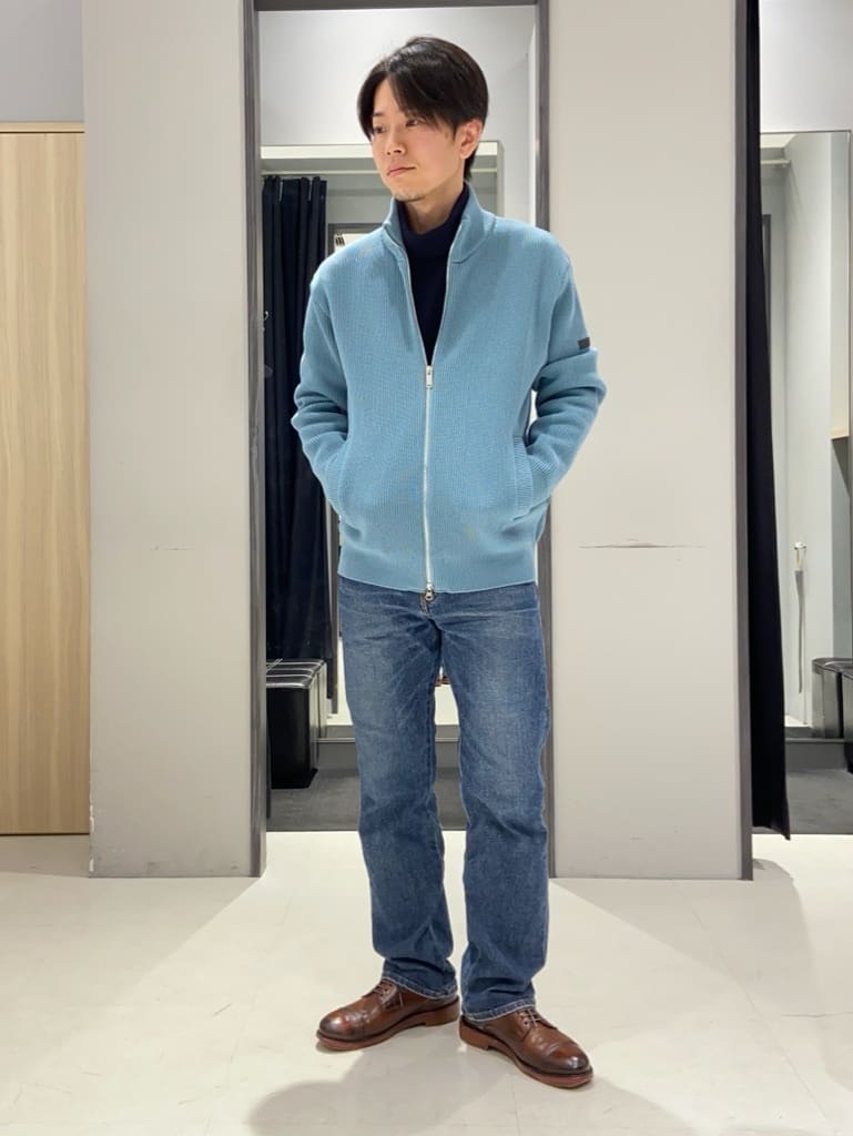わいずみさんの「TAKEO KIKUCHI｜【ウールカシミヤブレンド】ビーバー調 スタンドカラー コート」を使ったコーディネート