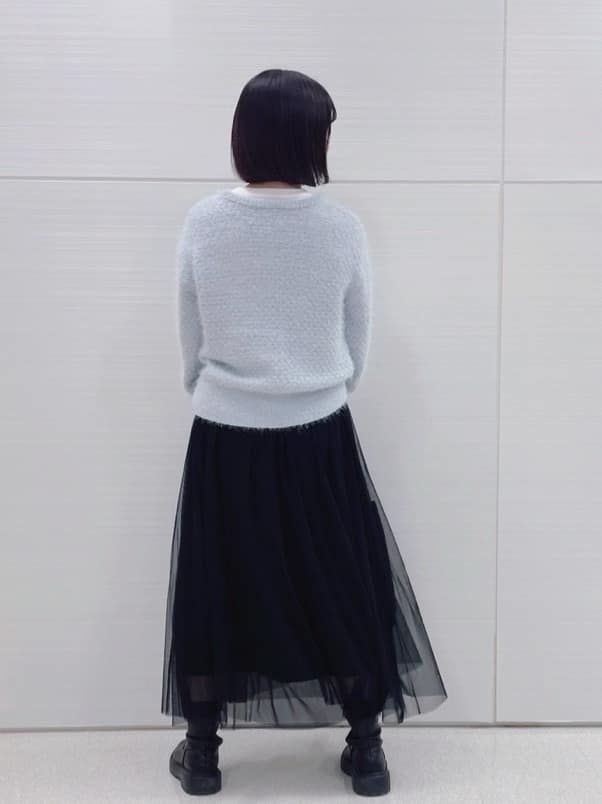 みちるさんの「SHOO･LA･RUE｜◆【S-LL】重ね着コーデで差をつける お袖チュールリブトップス」を使ったコーディネート