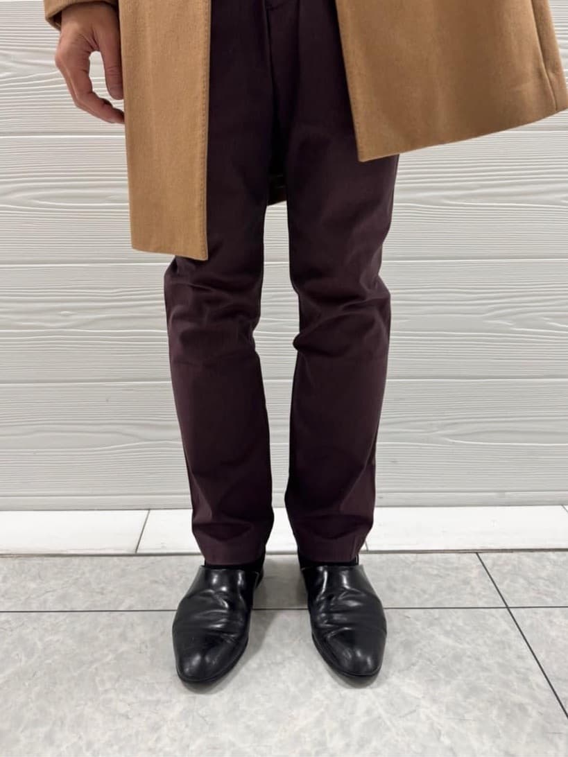井出恭輔さんの「TAKEO KIKUCHI｜ウールカシミヤブレンド チェスターコート」を使ったコーディネート