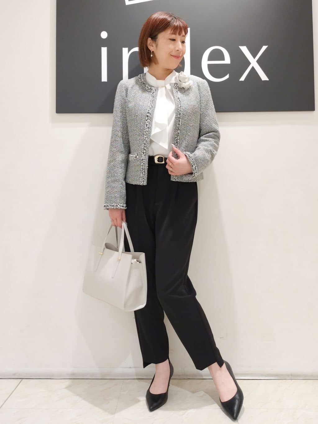 n.さんの「index｜◆【2WAY】フロントバースクエアデザインミドルバッグ」を使ったコーディネート