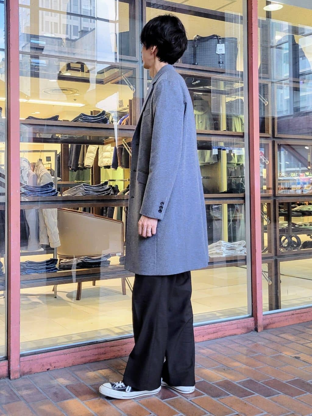 piroyaさんの「TAKEO KIKUCHI｜ウールカシミヤブレンド チェスターコート」を使ったコーディネート