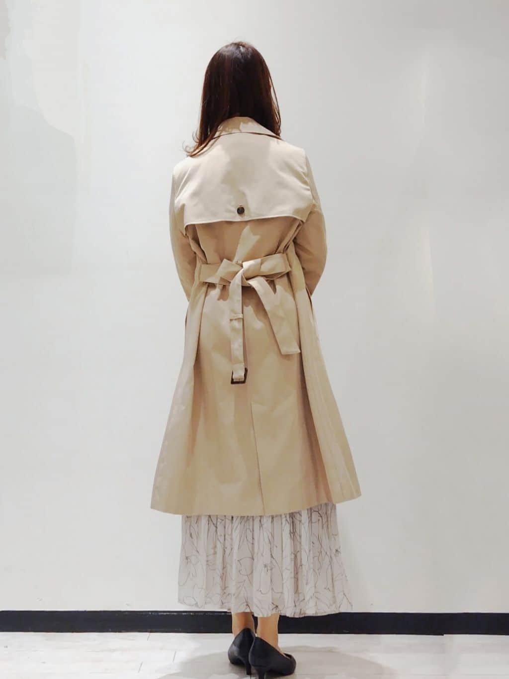 yseさんの「OPAQUE.CLIP｜《新色追加》着丈が選べる！プリーツフレアスカート【イージーケア／防シワ／洗濯機洗い可】」を使ったコーディネート