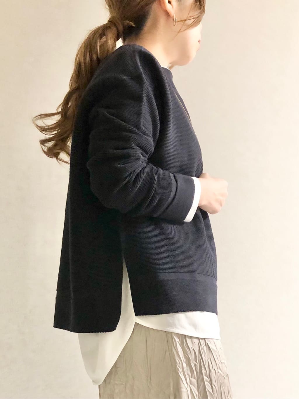 sayuさんの「UNTITLED｜◆【着回し/首元スッキリ】ボートネック天竺プルオーバー」を使ったコーディネート