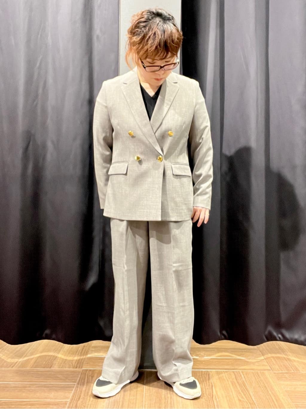 OKMKさんの「THE SHOP TK｜◆【ONOFF活躍／セレモニー／通勤】CAVIAN Wブレストジャケット／洗える」を使ったコーディネート
