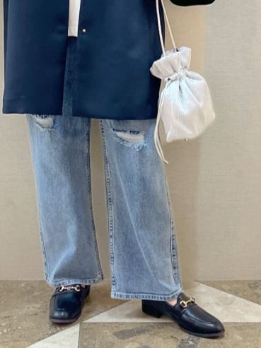 chiakiさんの「OPAQUE.CLIP｜◆刺繍ロゴトップス【洗濯機洗い可】」を使ったコーディネート