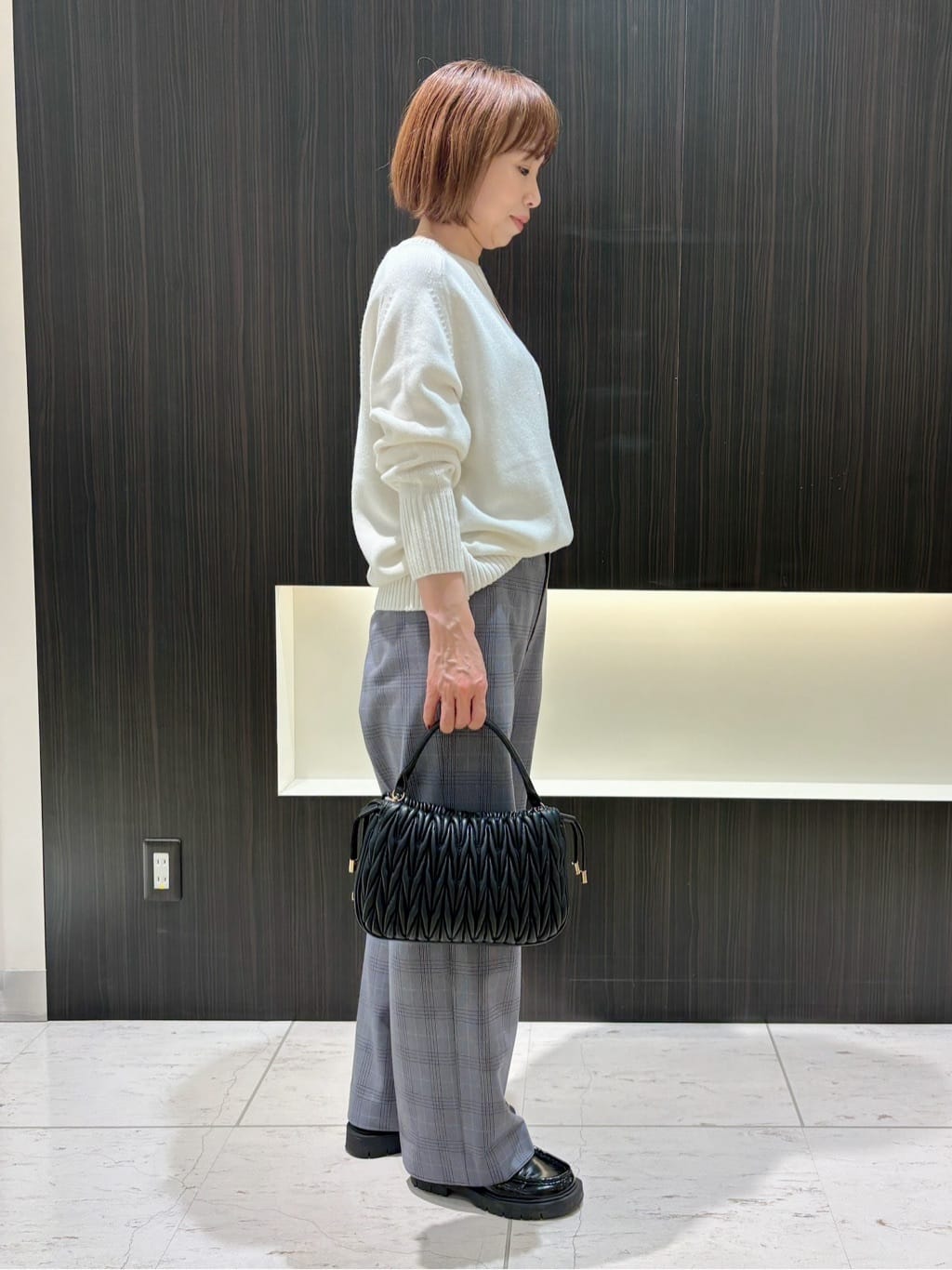 Satoさんの「UNTITLED｜◆【洗える/体型カバー】コットンウールプルオーバーニット」を使ったコーディネート