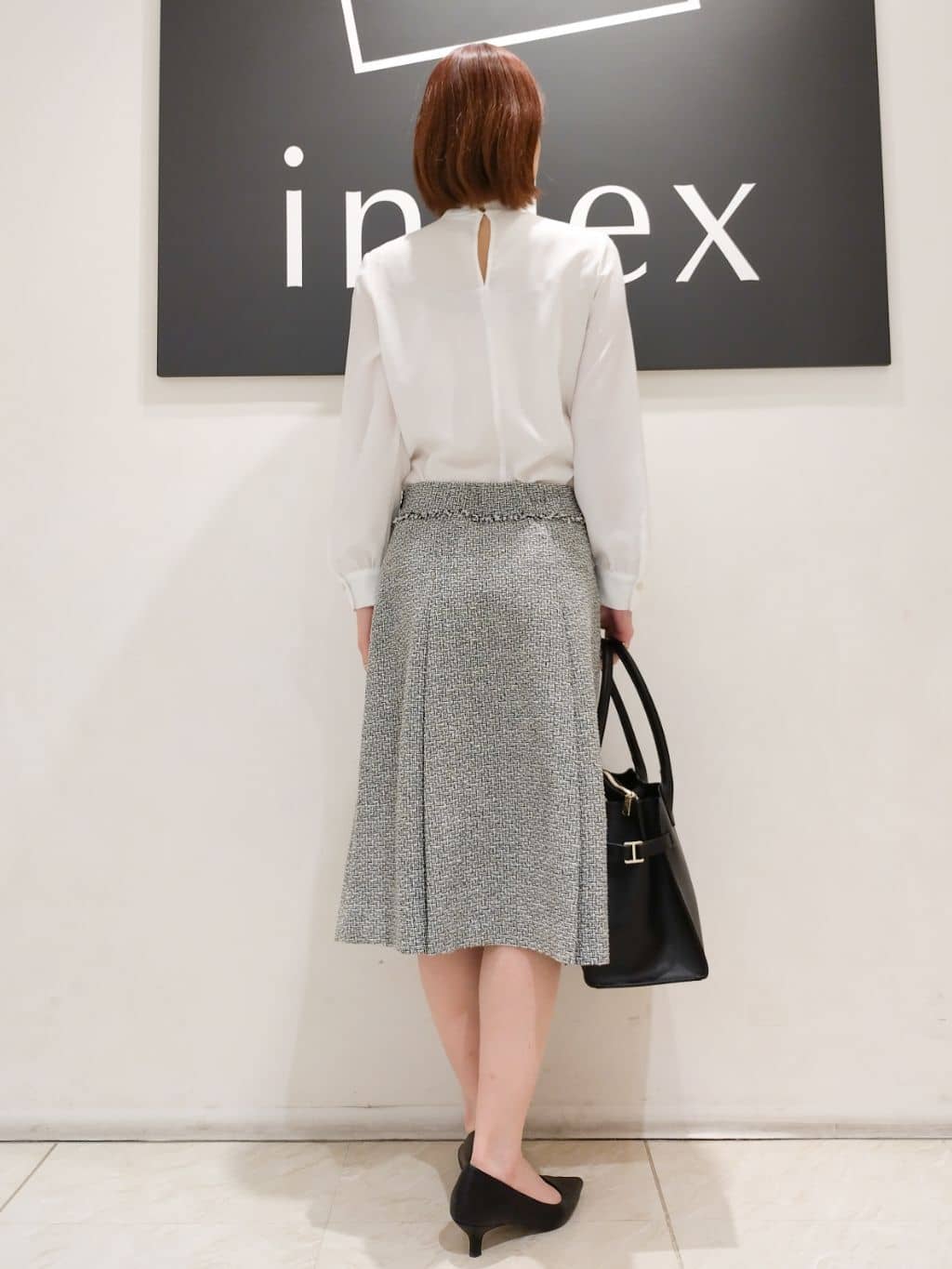 n.さんの「index｜◆スムース合皮デザインミドルボストンバッグ」を使ったコーディネート