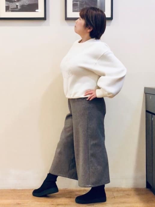 YYYさんの「SHOO･LA･RUE｜◆【S-LL】お尻や太ももをカバーしてくれる あったかガウチョパンツ」を使ったコーディネート