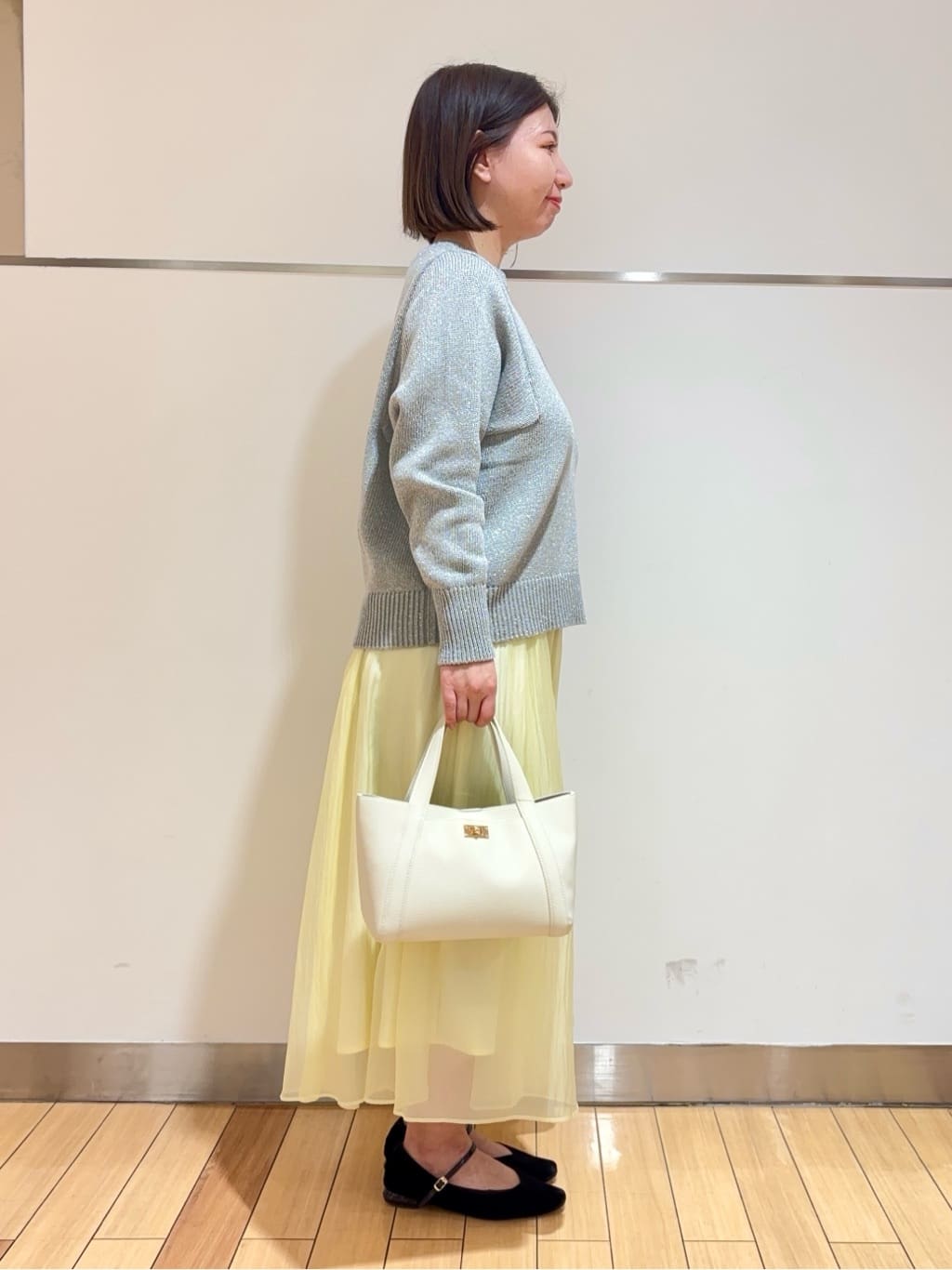 MIKIKOさんの「UNTITLED｜◆【後ろウエストゴム/洗える】シアーローンロングスカート」を使ったコーディネート