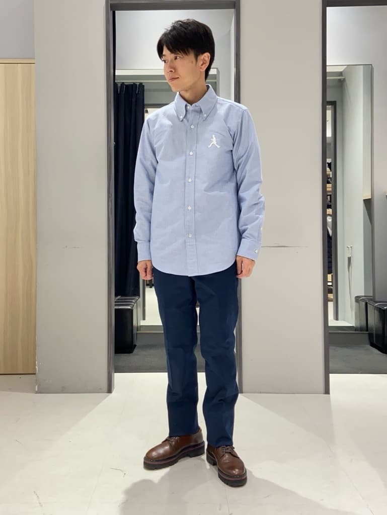 わいずみさんの「TAKEO KIKUCHI｜【Sサイズ～】ラスタウォーカー ボタンダウンシャツ」を使ったコーディネート