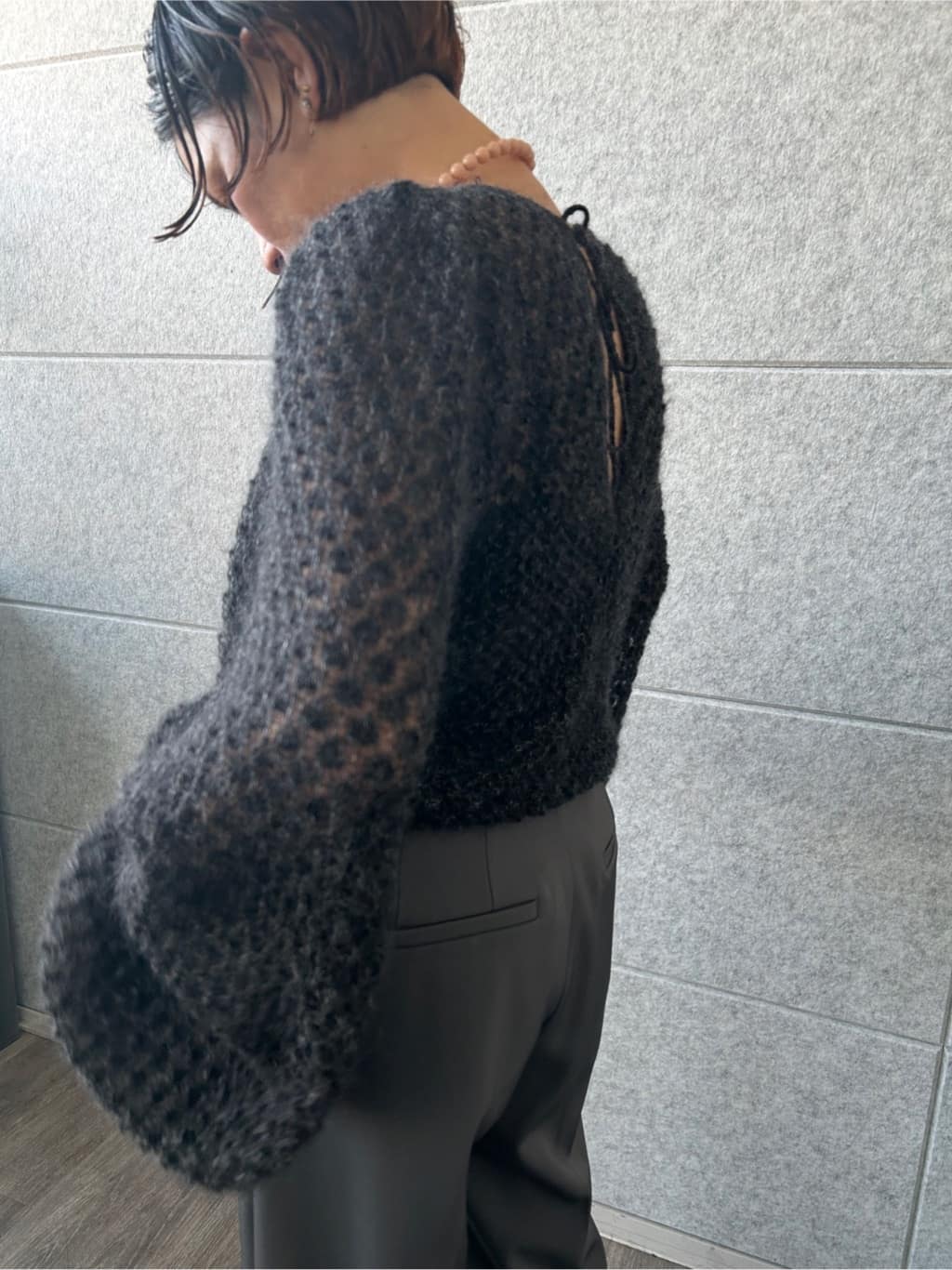 yukoさんの「CODE A｜2way sheer mohair pullover」を使ったコーディネート