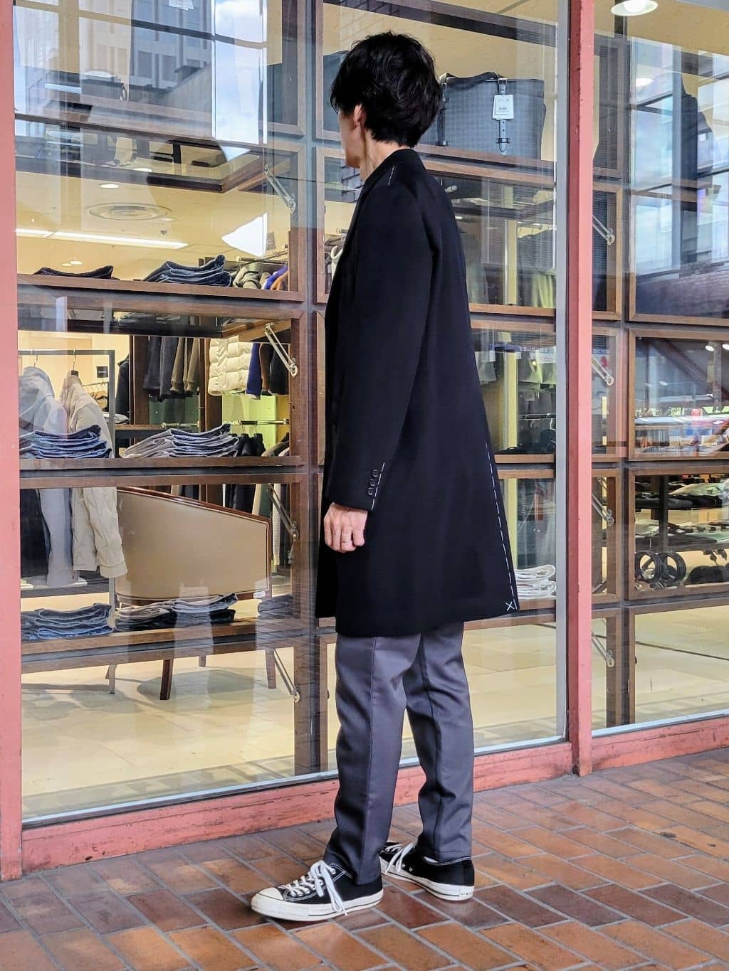 piroyaさんの「TAKEO KIKUCHI｜ウールカシミヤブレンド チェスターコート」を使ったコーディネート