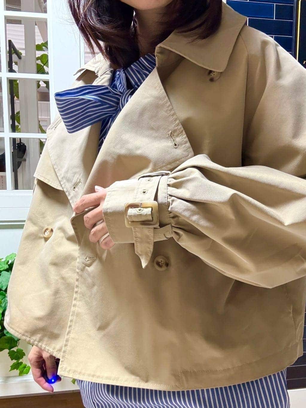 Junさんの「Dessin｜◆【洗える】ギャザーネックボウタイブラウス」を使ったコーディネート