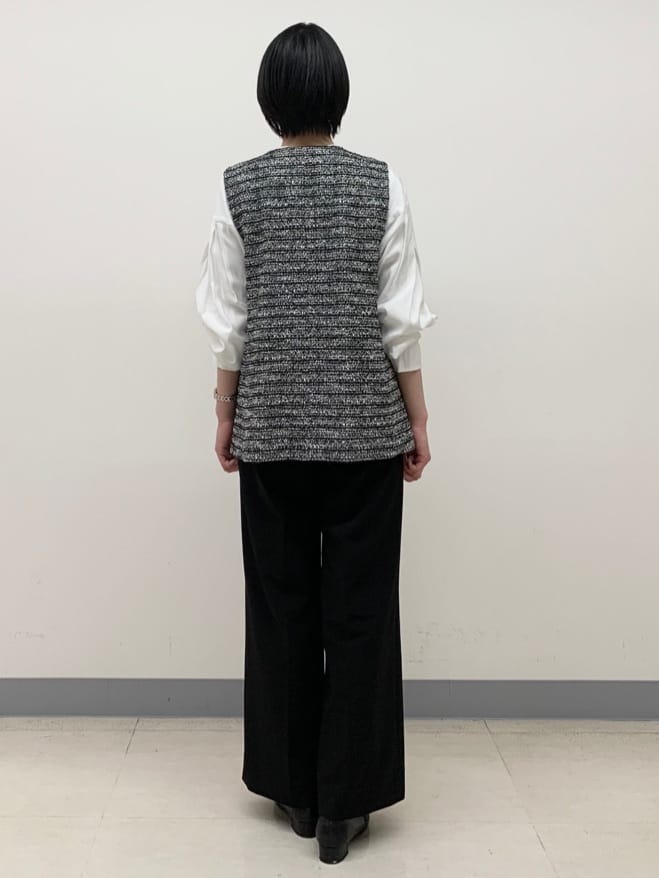 hikaruさんの「INDIVI｜【洗える／UVケア／スーツ】ストレッチワイドパンツ」を使ったコーディネート