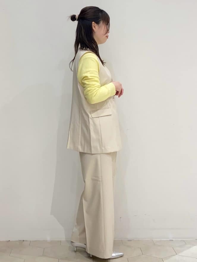 EMIRIさんの「OPAQUE.CLIP｜◆ボートネックニット／オーガニックコットン混【UV／洗濯機洗い可】」を使ったコーディネート
