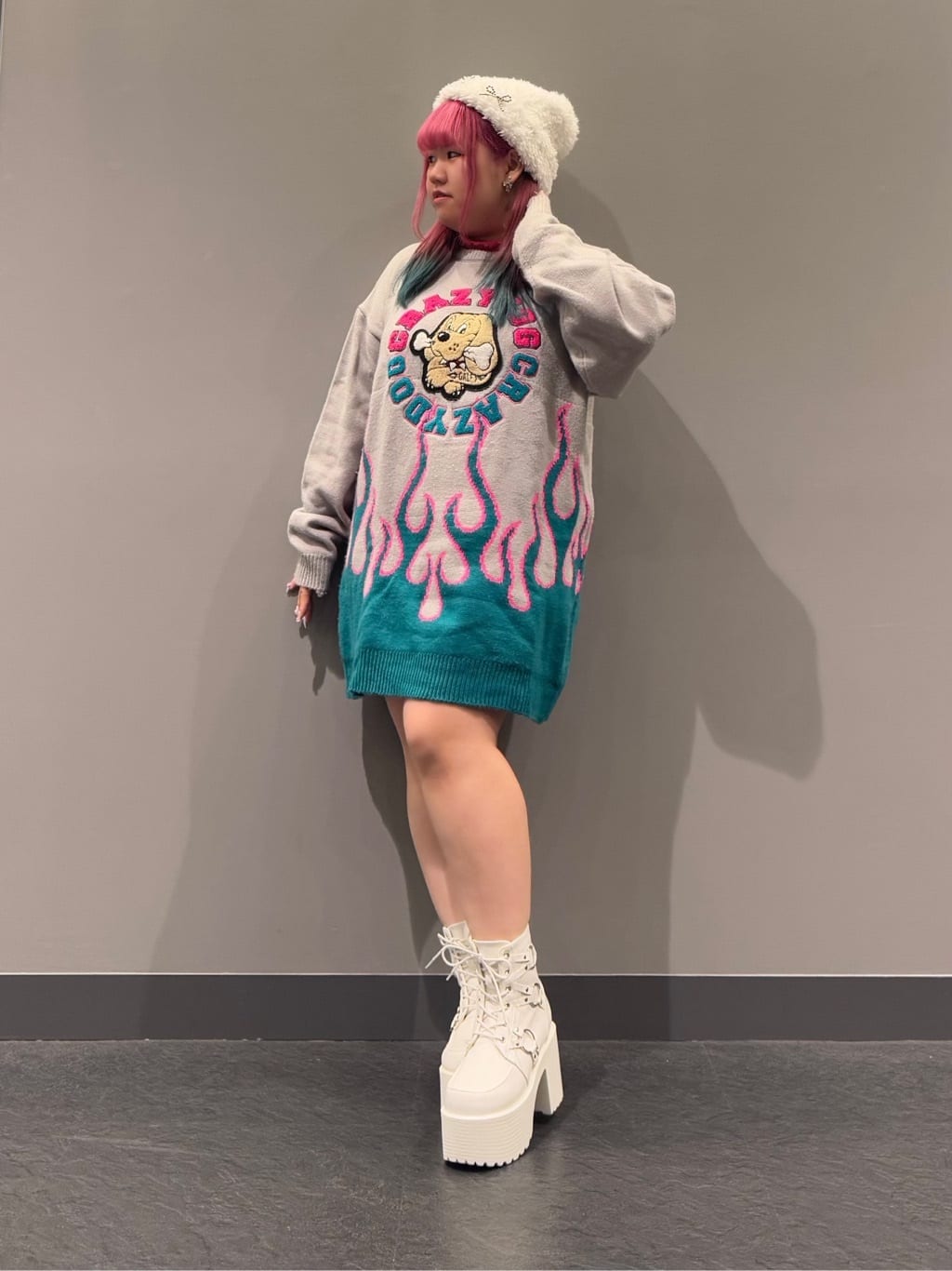 sayakaさんの「ESPERANZA｜ビーズリボンファーニット帽」を使ったコーディネート