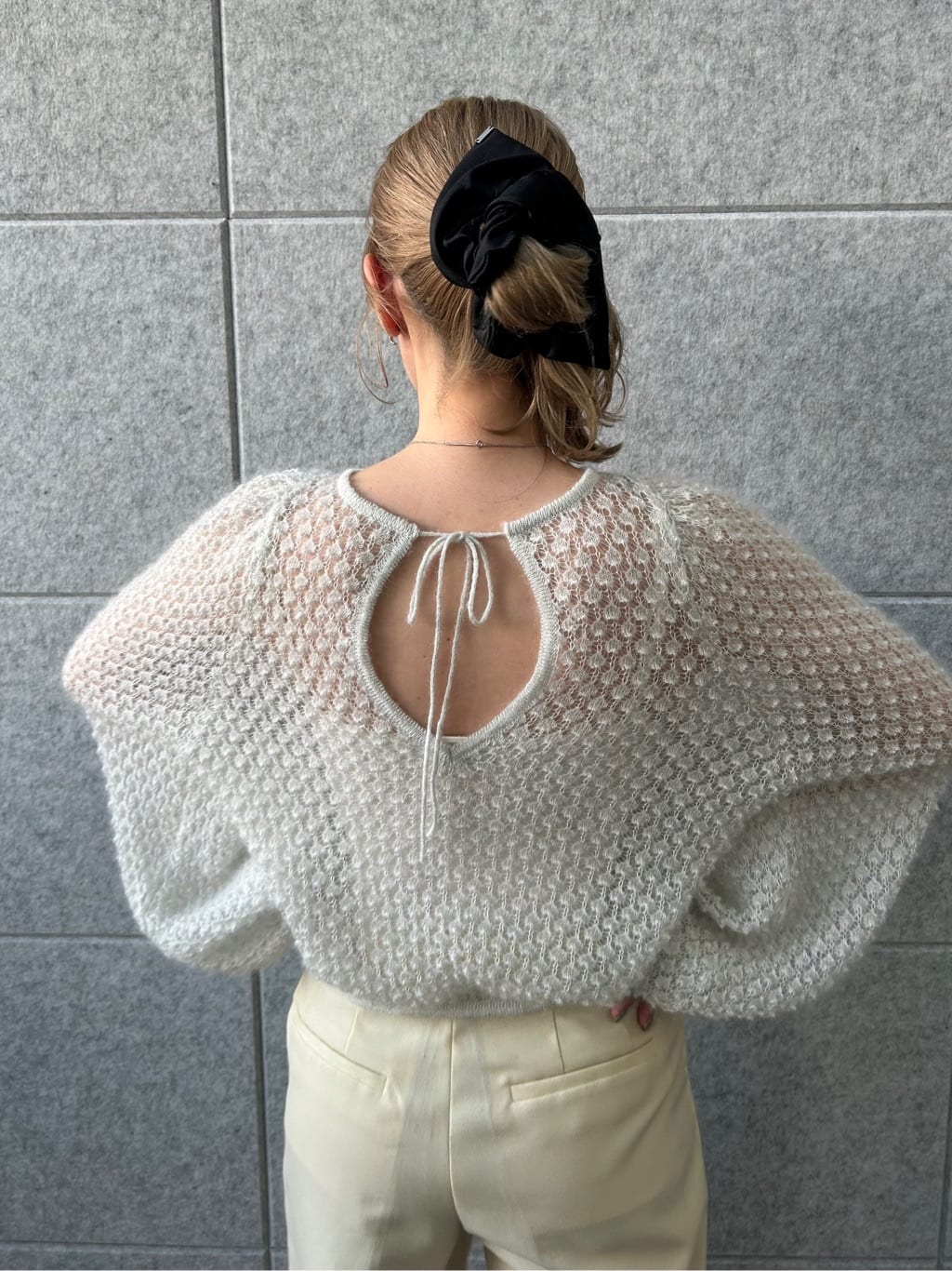 honoka Aさんの「CODE A｜2way sheer mohair pullover」を使ったコーディネート
