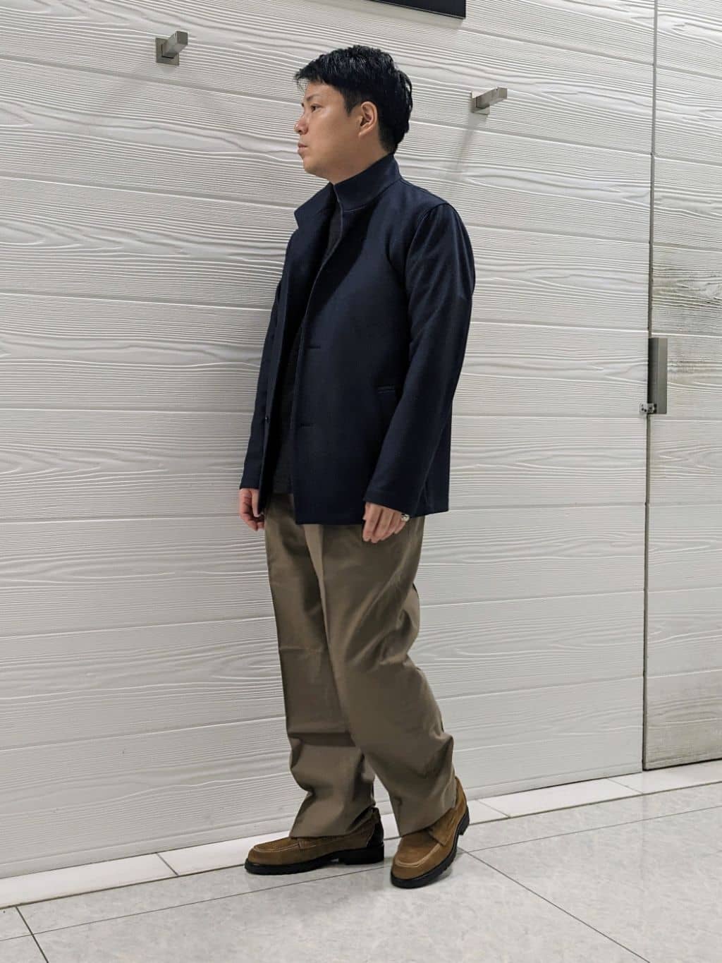 かずさんの「TAKEO KIKUCHI｜【DOWN FABRIC】ダウンファブリック スタンドカラーブルゾン」を使ったコーディネート