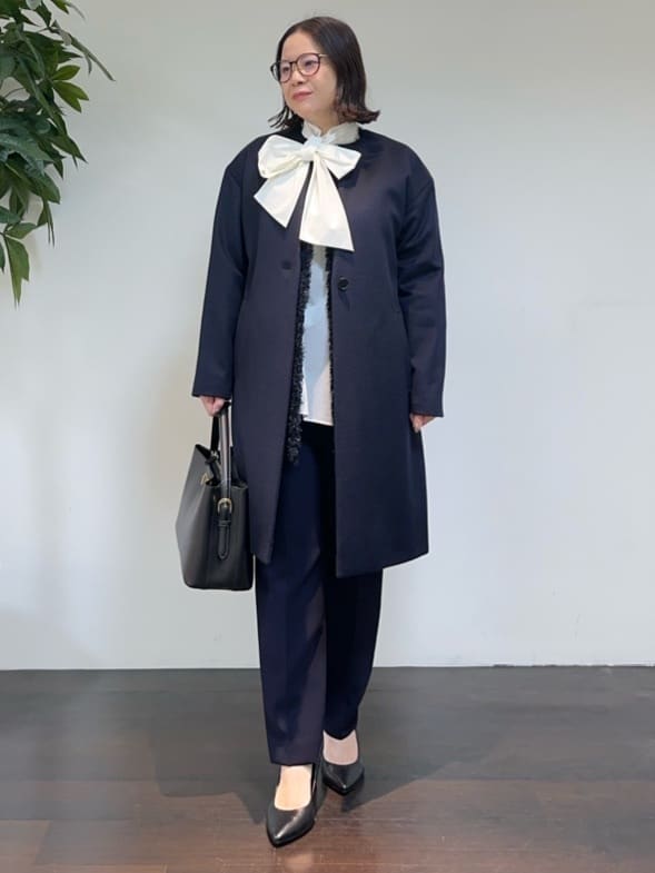 Asamiさんの「UNTITLED｜◆【通勤スーツ】タックテーパードパンツ」を使ったコーディネート