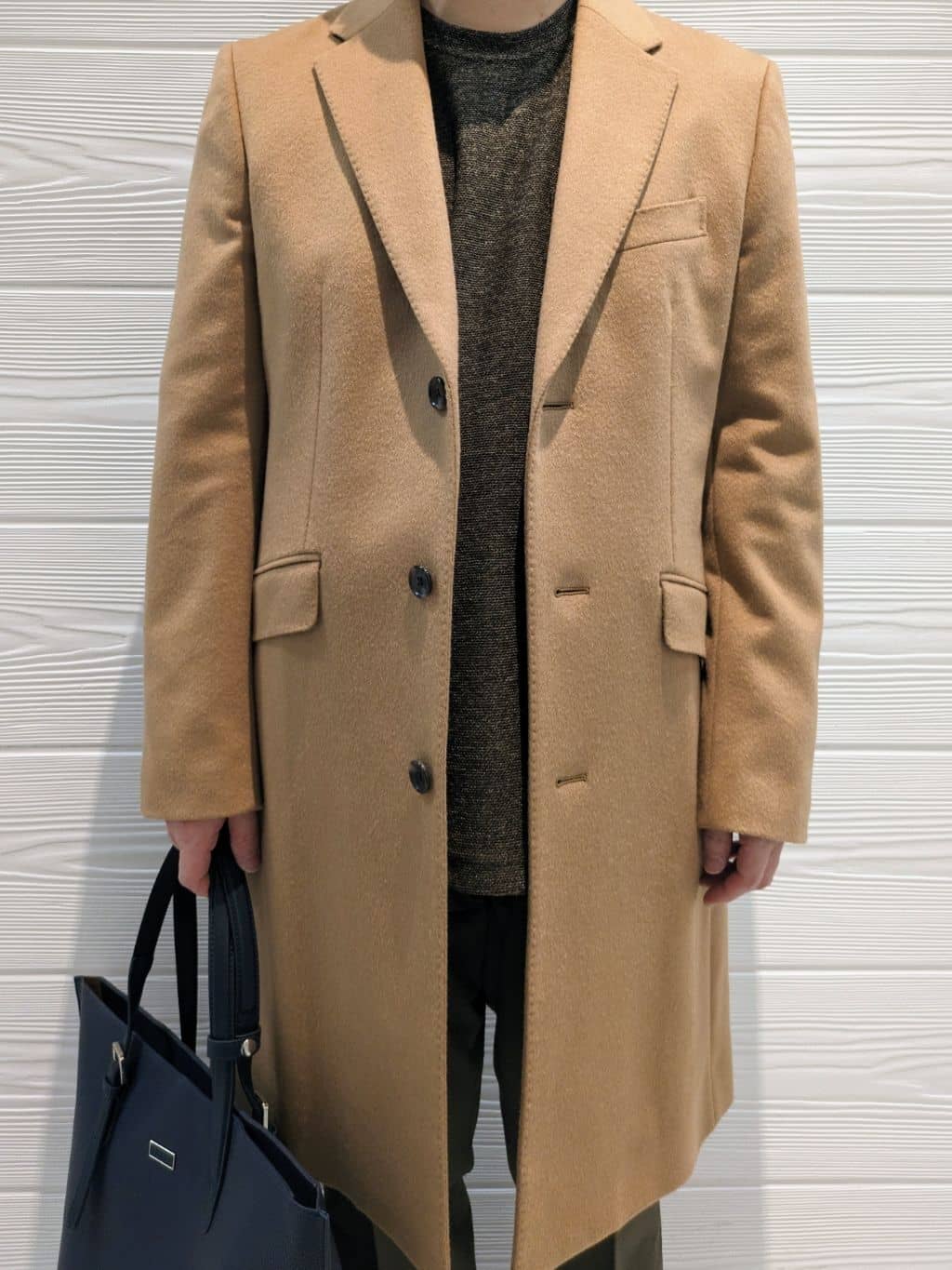 かずさんの「TAKEO KIKUCHI｜ウールカシミヤブレンド チェスターコート」を使ったコーディネート