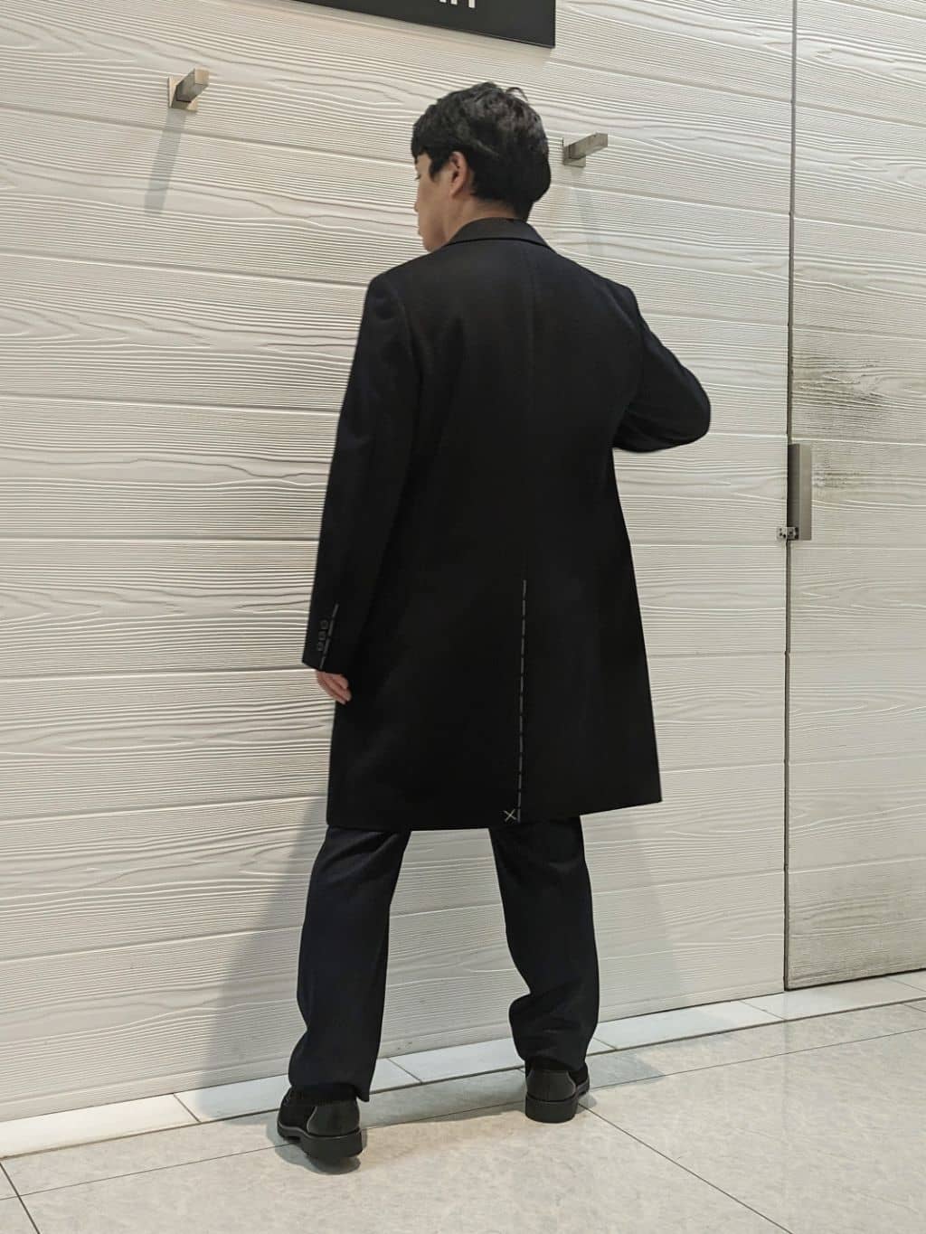 かずさんの「TAKEO KIKUCHI｜ウールカシミヤブレンド チェスターコート」を使ったコーディネート