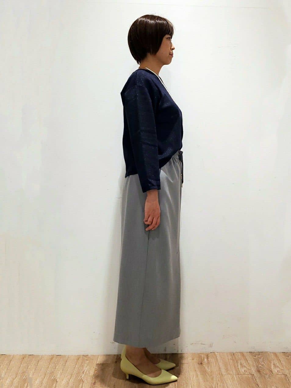 SHIMAKOさんの「OPAQUE.CLIP｜◆ラメシアーラインニット【洗濯機洗い可】」を使ったコーディネート