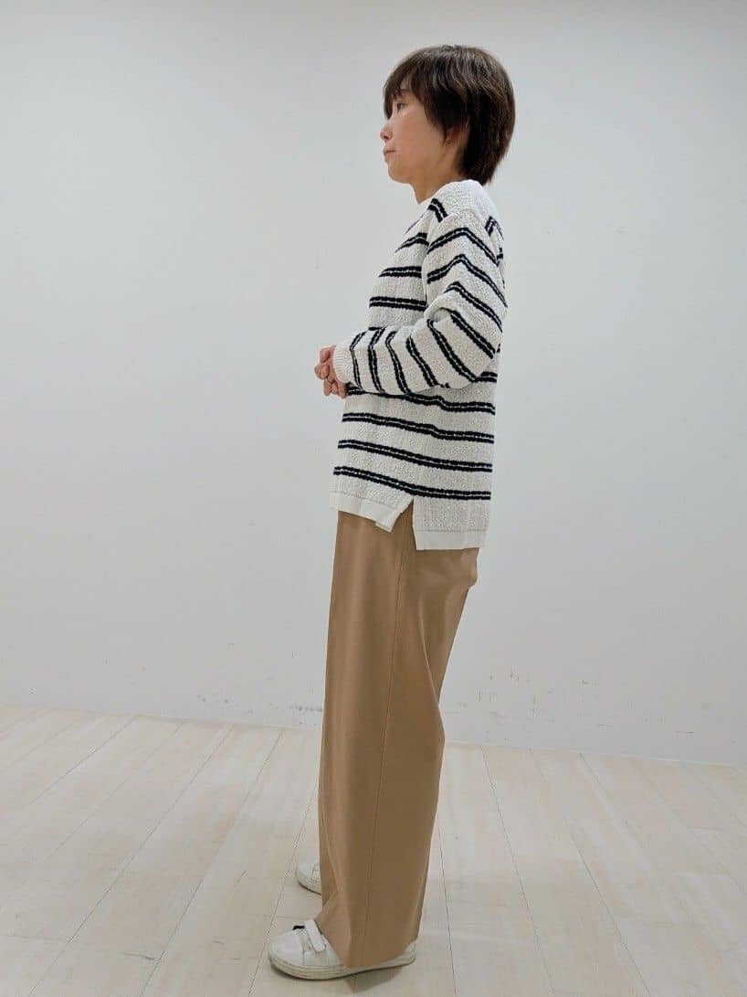 nishiさんの「Reflect｜◆ボートネックボーダーニット」を使ったコーディネート