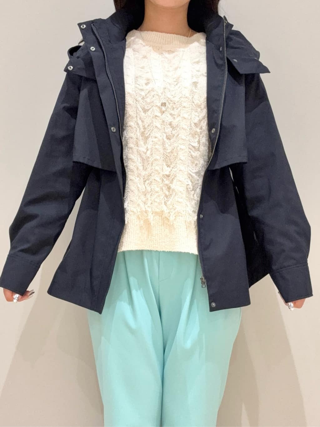 yuriさんの「INDIVI｜◆【洗える】フリンジ ジャカードニット」を使ったコーディネート