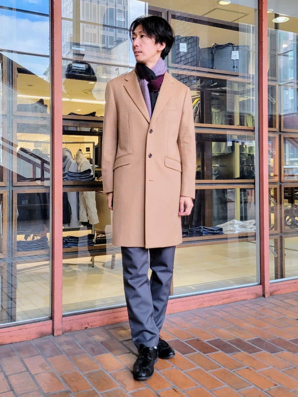 piroyaさんの「TAKEO KIKUCHI｜ウールカシミヤブレンド チェスターコート」を使ったコーディネート