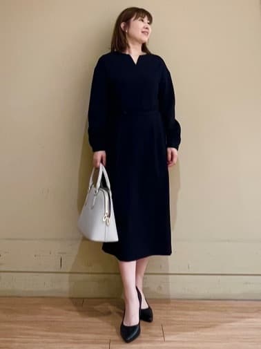 Juneさんの「UNTITLED｜【日本製／通勤／フォーマル】カシミヤ混ノーカラーコート」を使ったコーディネート