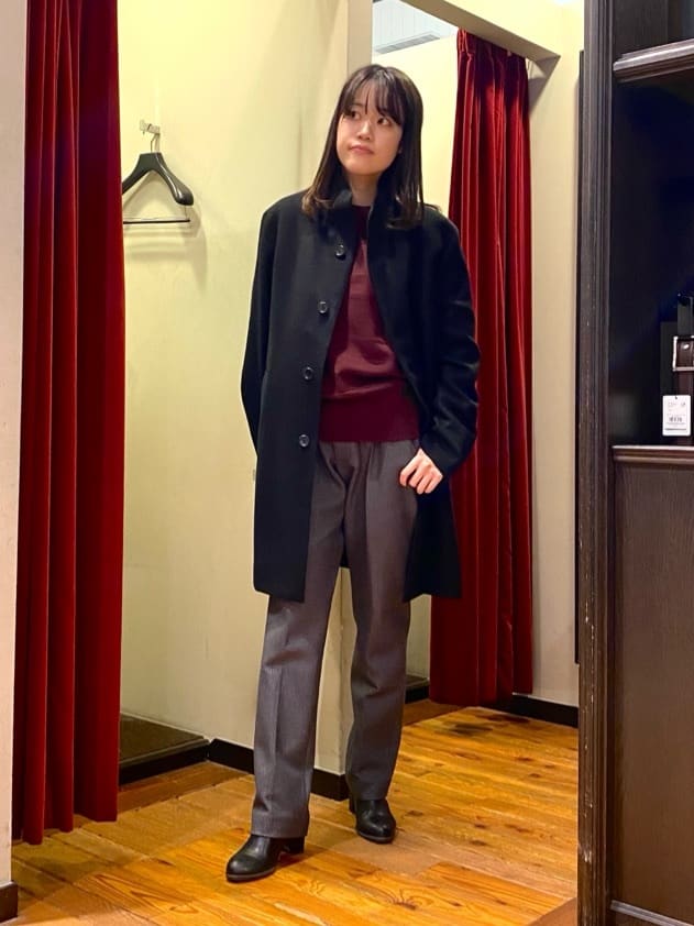 かわぴーさんの「TAKEO KIKUCHI｜【ウールカシミヤブレンド】ビーバー調 スタンドカラー コート」を使ったコーディネート