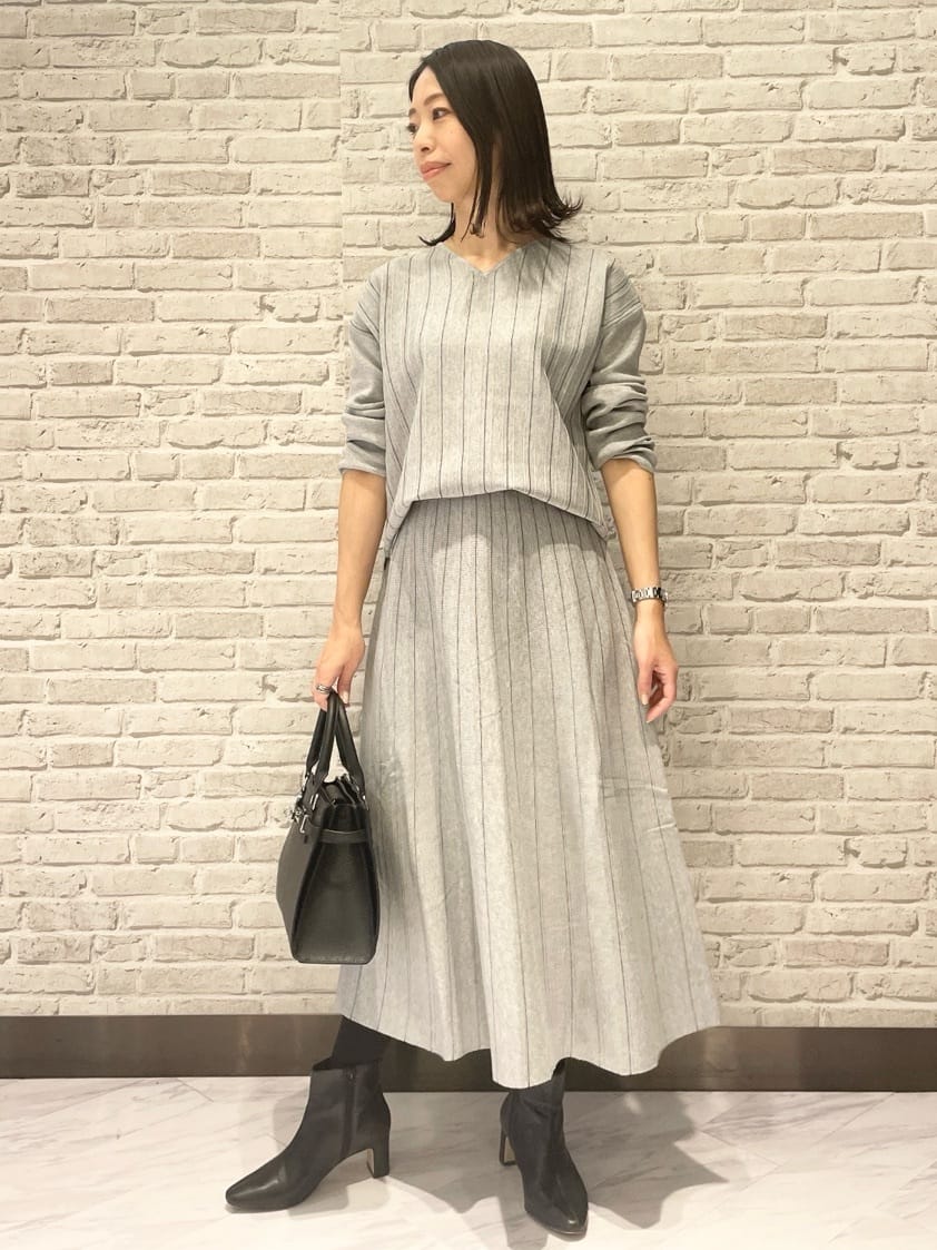 Mikoさんの「INDIVI｜◆【合皮／フォーマル】ショルダー付きスクエアバッグ」を使ったコーディネート