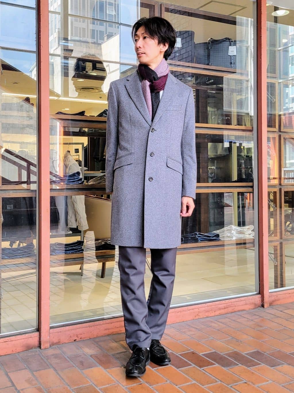 piroyaさんの「TAKEO KIKUCHI｜ウールカシミヤブレンド チェスターコート」を使ったコーディネート