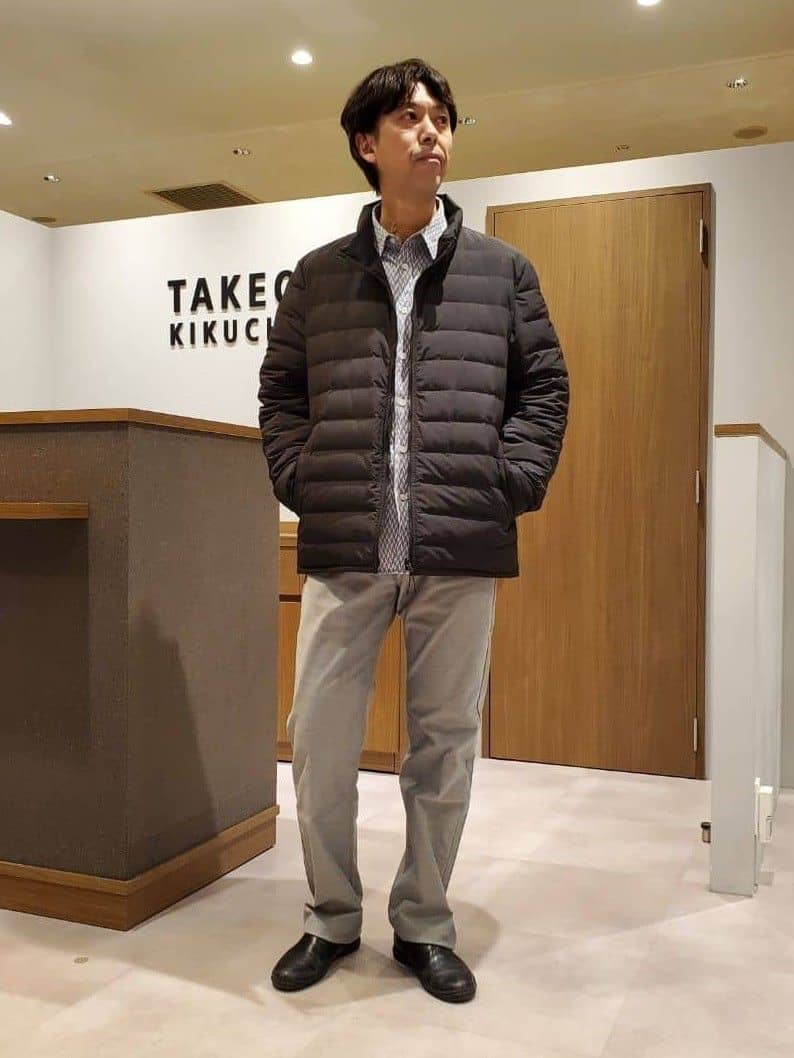 ishidaさんの「TAKEO KIKUCHI｜【Made in JAPAN】播州織 ストレッチ パンツ」を使ったコーディネート