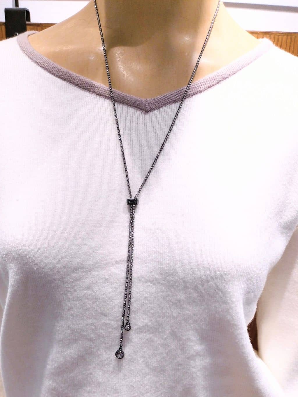 yuzuyamamaさんの「SHOO･LA･RUE｜◆ダイヤレーンネックレス」を使ったコーディネート