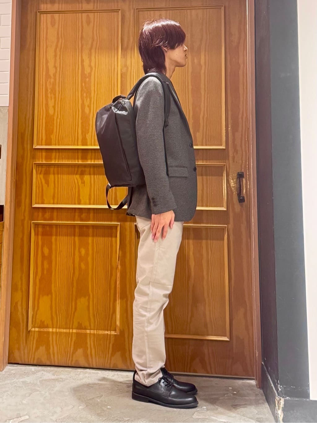 こーたさんの「THE SHOP TK｜【オールシーズン穿ける！】7DAYSストレッチへリンボンパンツ　ON&hArr;OFF兼用」を使ったコーディネート